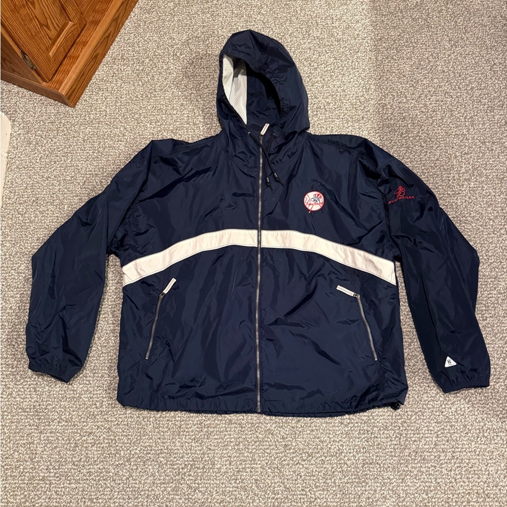 Vintage New York Yankees Budweiser Full Zip Windbreaker Jacket MLB